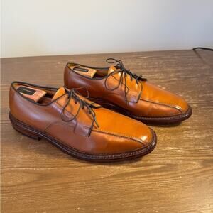 Allen Edmonds Hillcrest Derby Shoes in Chestnut Burnished Calf, size 9.5 D
